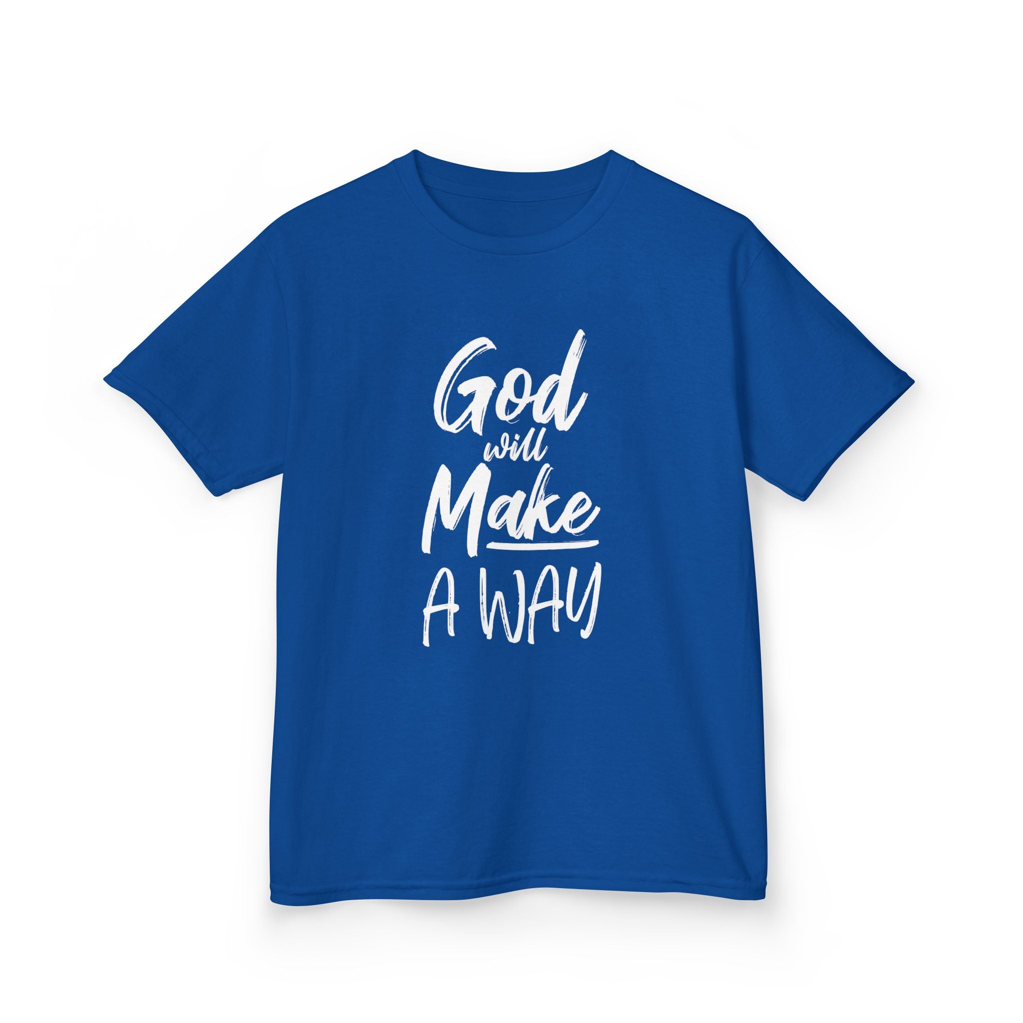 God Will Make A Way Kids Tee Royal