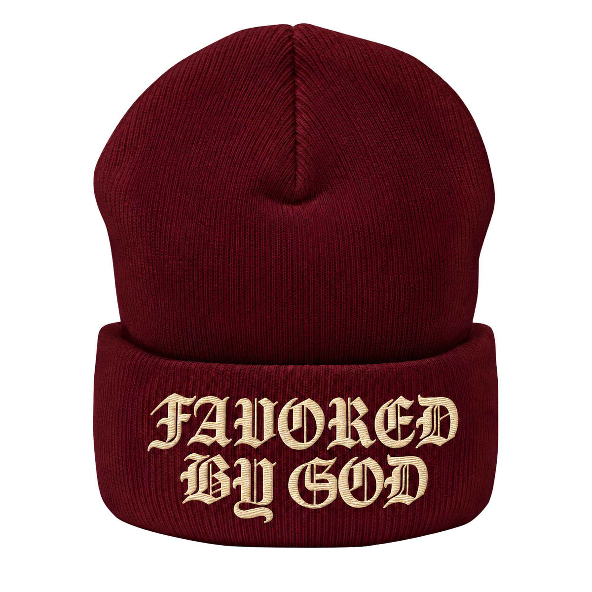 Favored By God Beanie (Maroon)