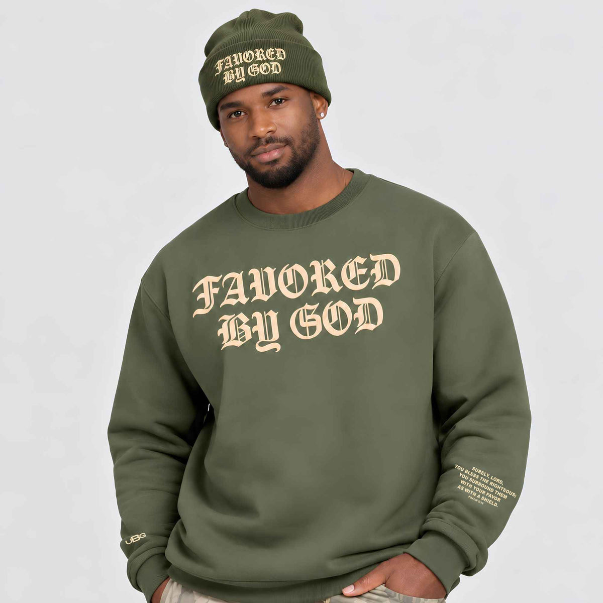 Favored By God Beanie (Olive)