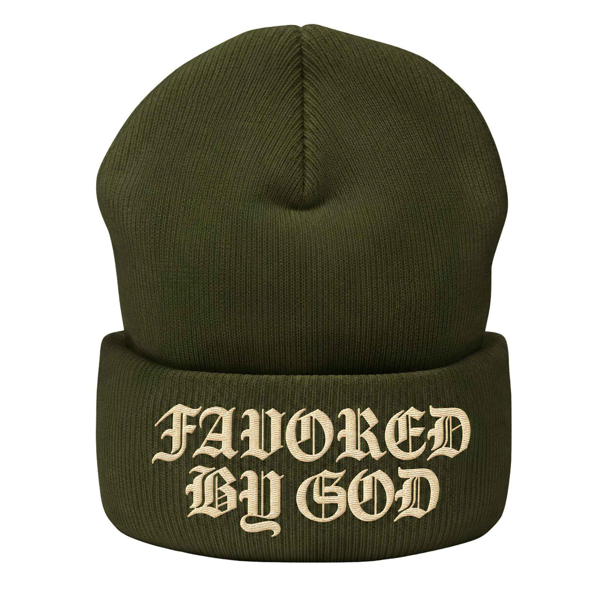 Favored By God Beanie (Olive)