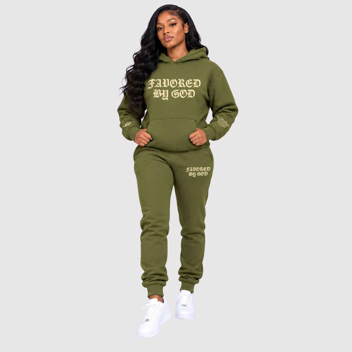 Favored By God Jogger Set Olive