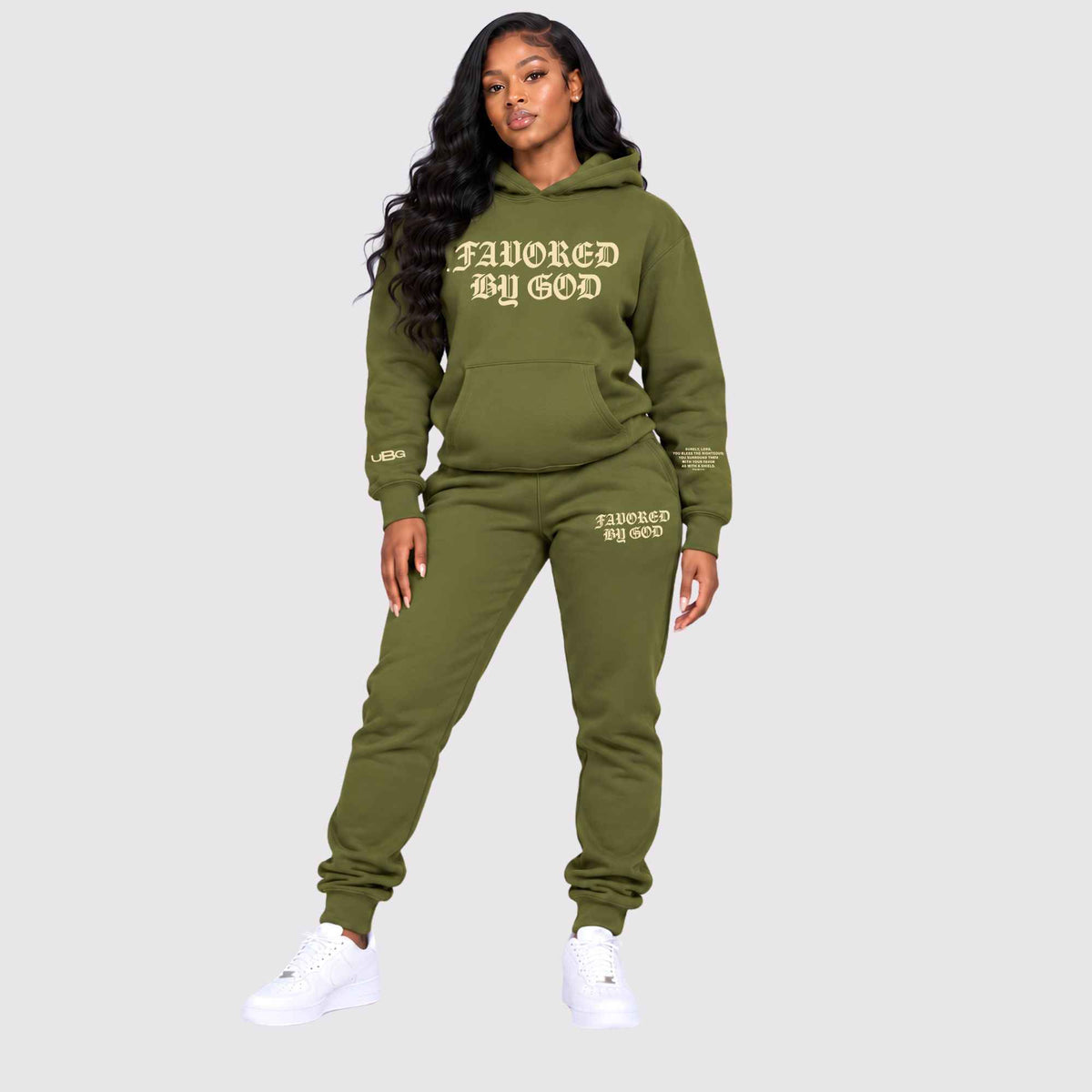 Favored By God Jogger Set Olive