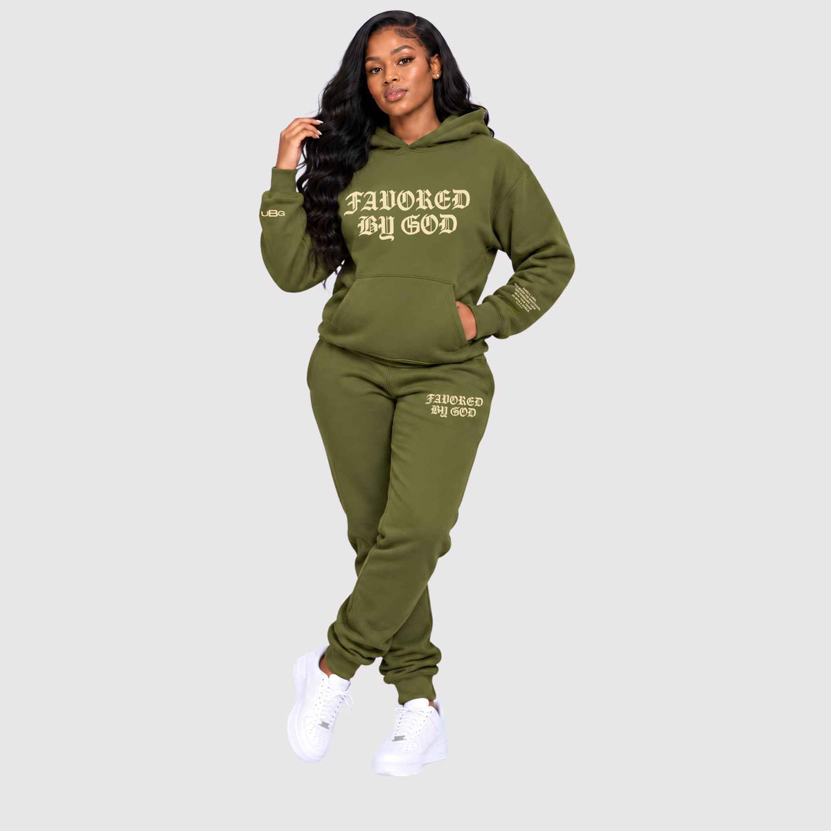 Favored By God Jogger Set Olive