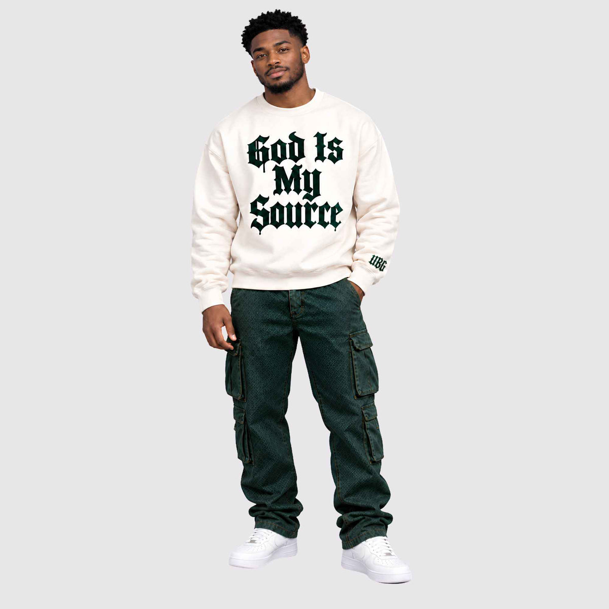 God Is My Source (Off White) Crew