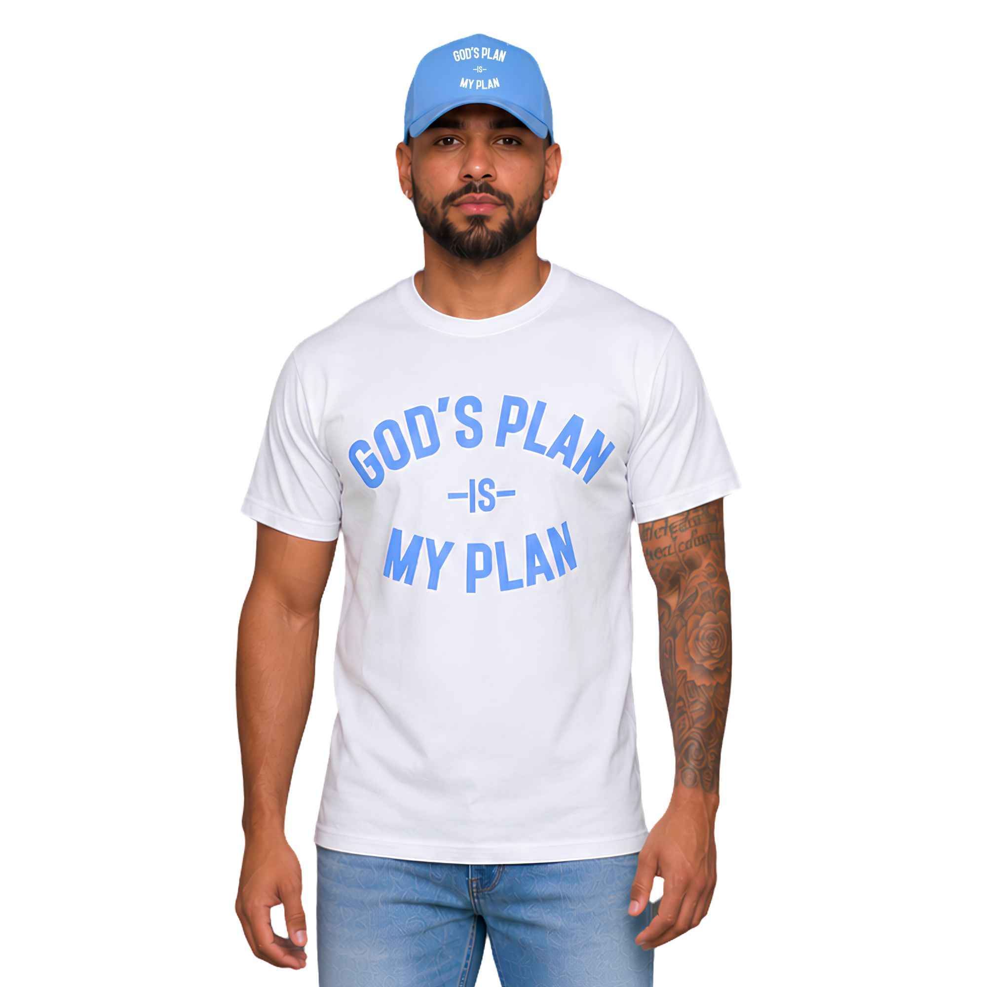 God's Plan My Plan T-Shirt & Hat Bundle Faith