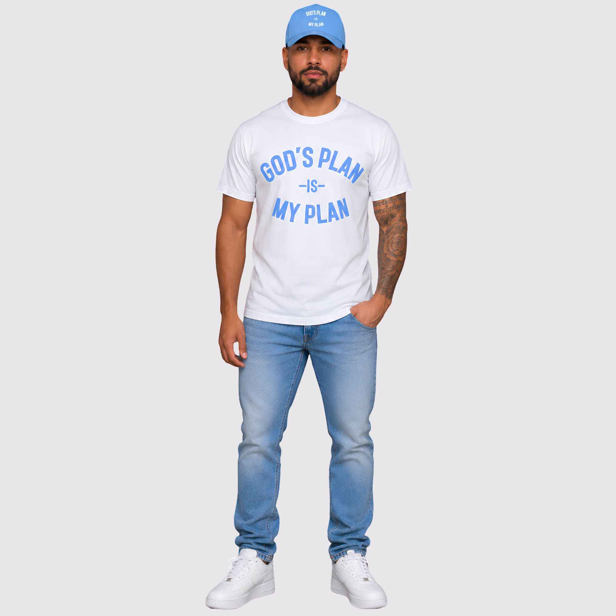 God's Plan My Plan T-Shirt & Hat Bundle Faith