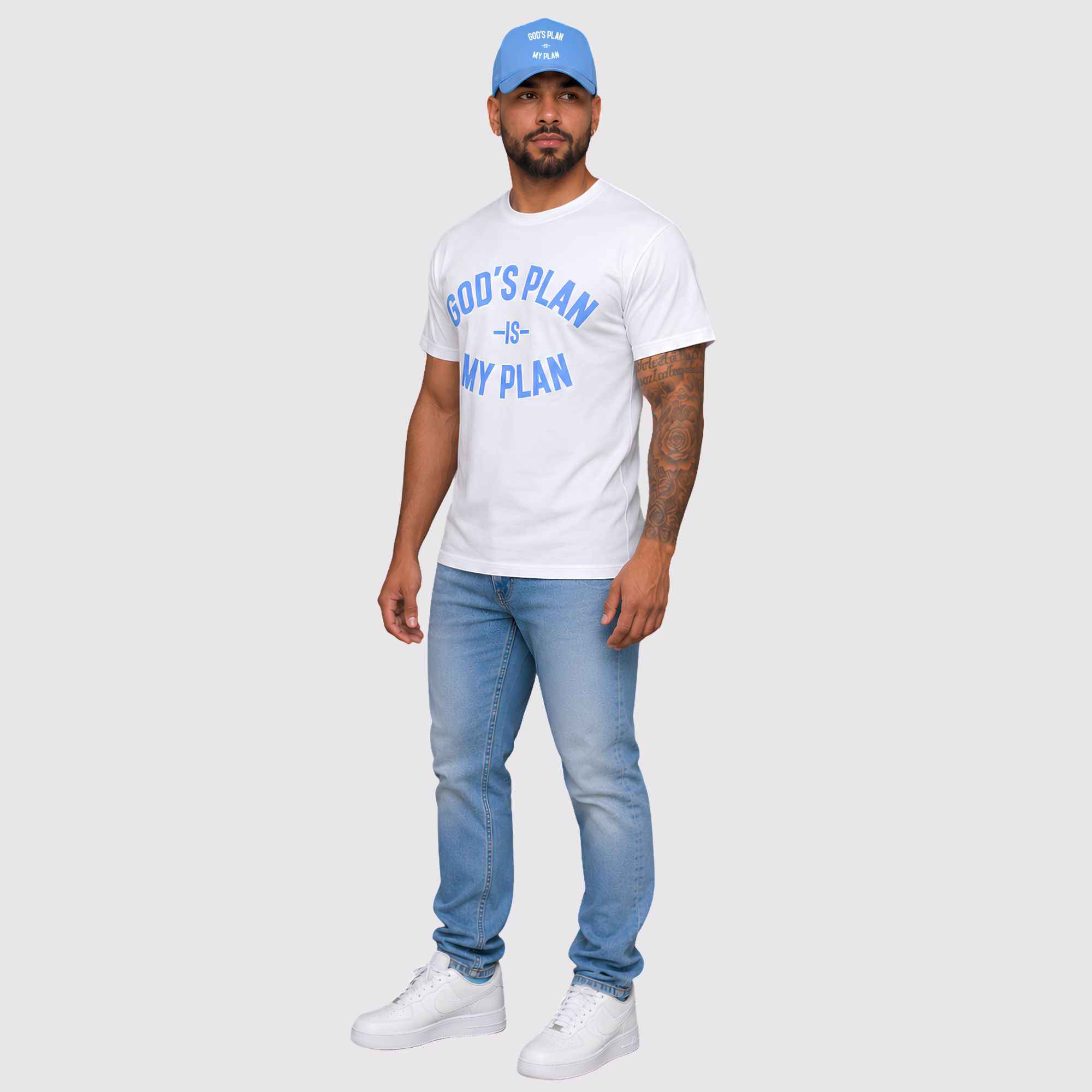 God's Plan My Plan T-Shirt & Hat Bundle Faith