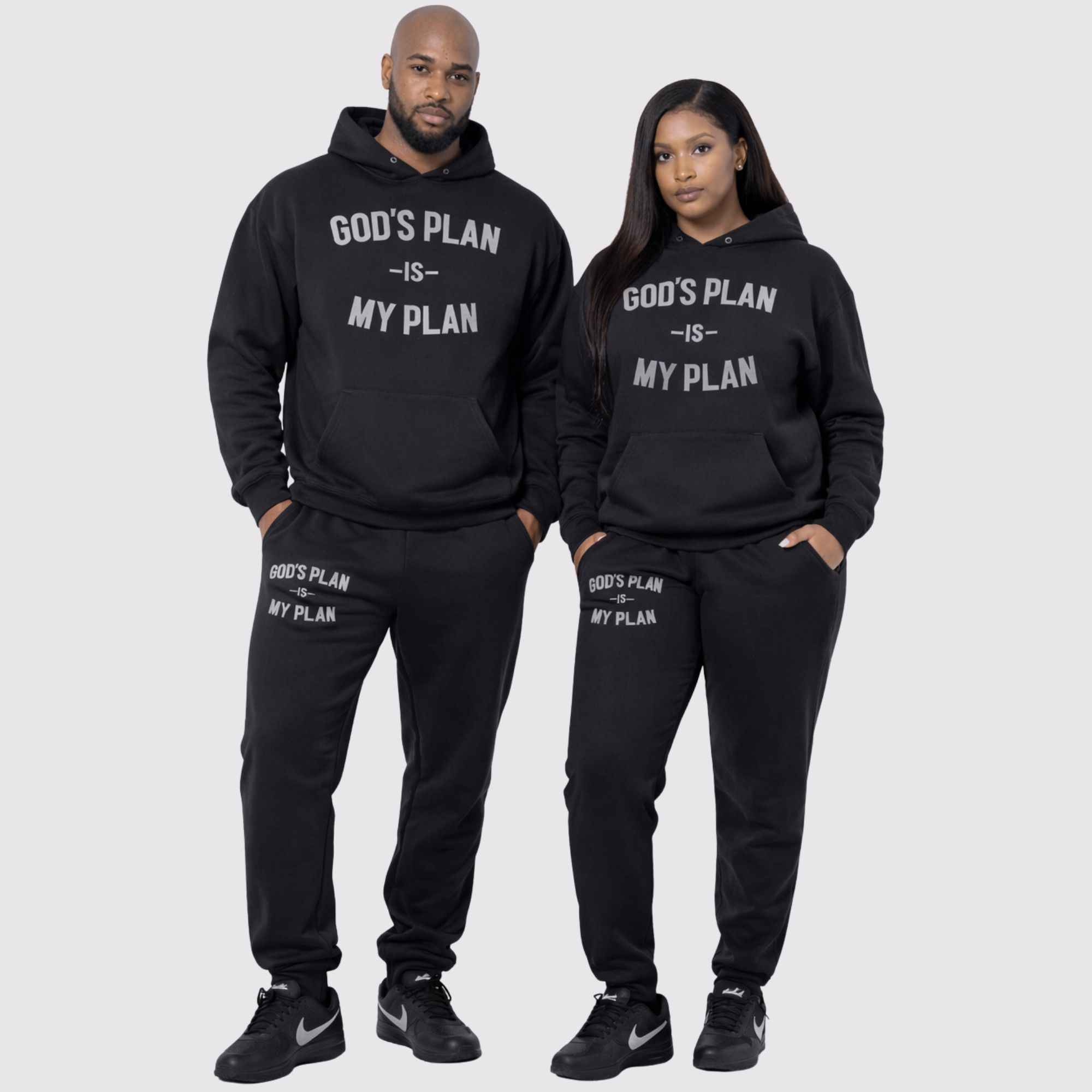 God's Plan My Plan Sterling Jogger Set