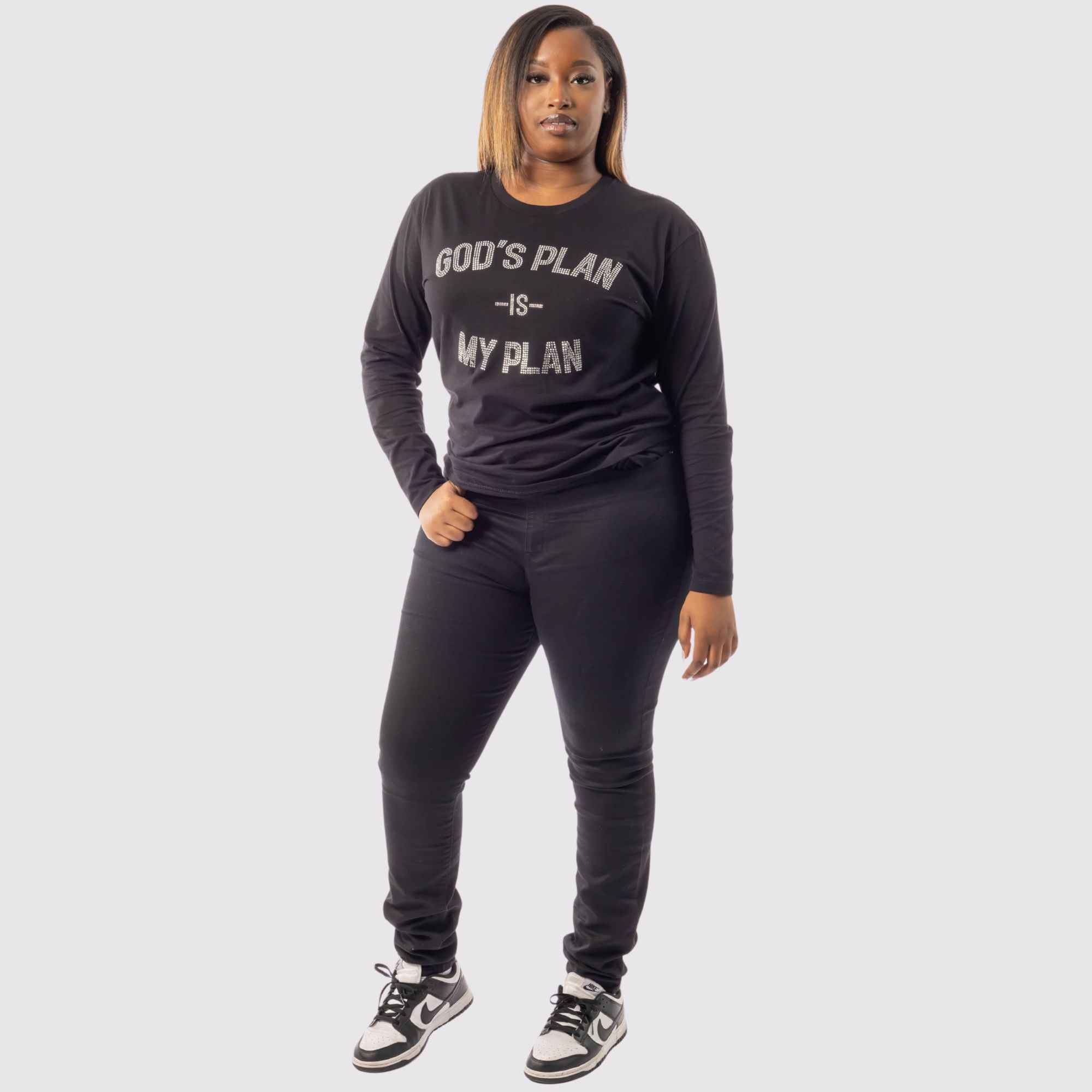 God's Plan Rhinestone LS Eternal
