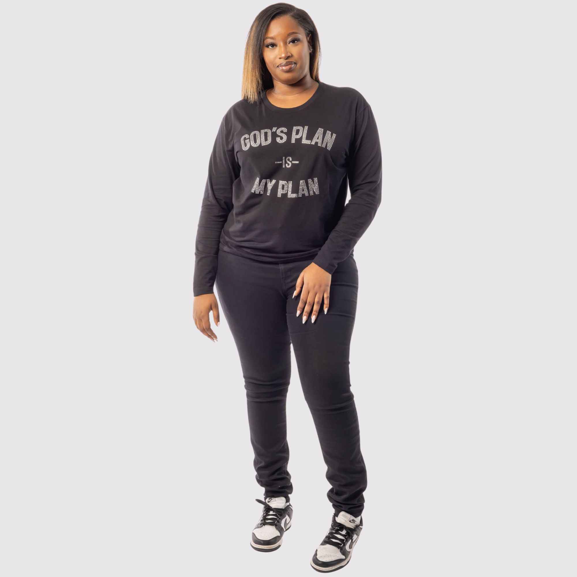God's Plan Rhinestone LS Eternal