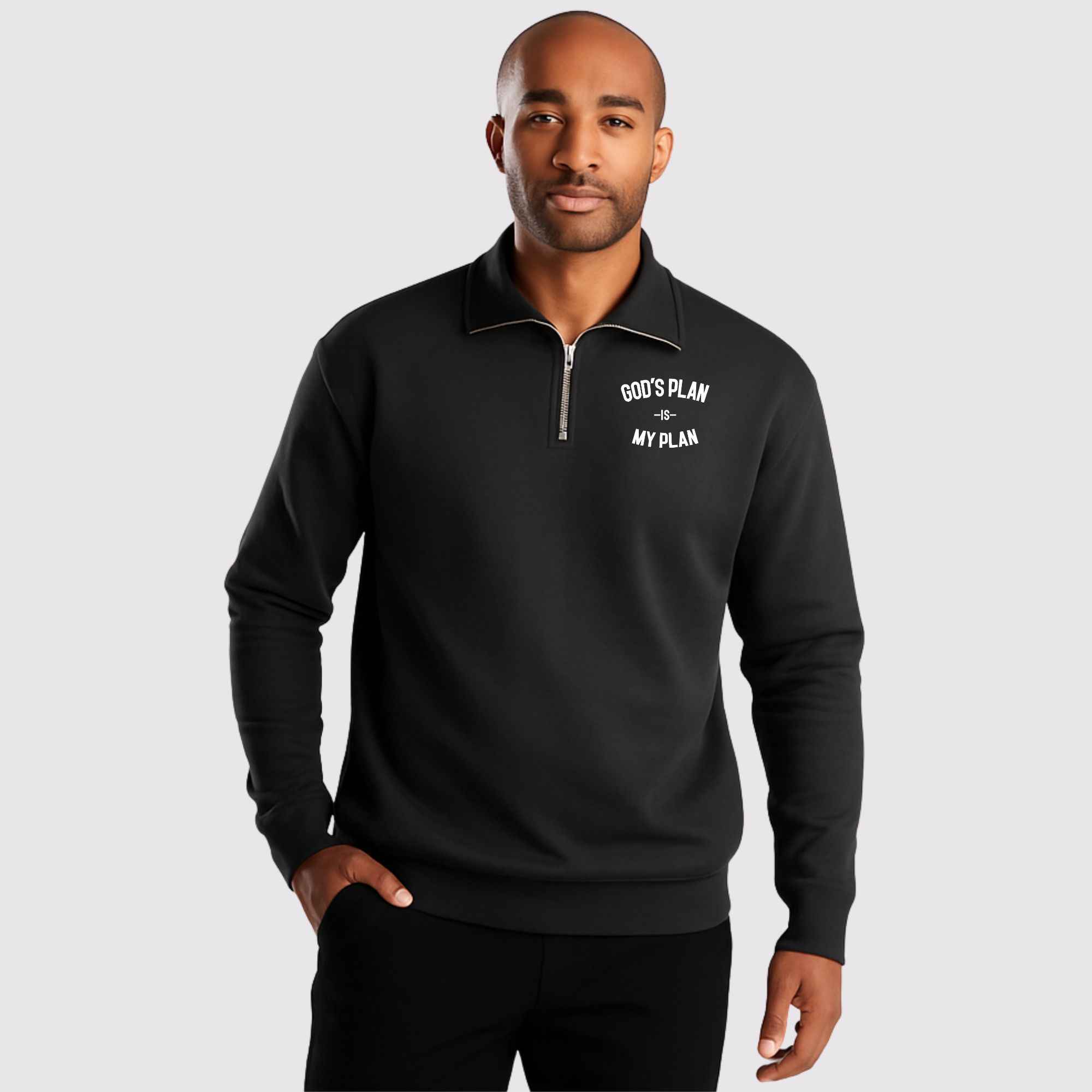 God's Plan My Plan Quarter Zip Pullover