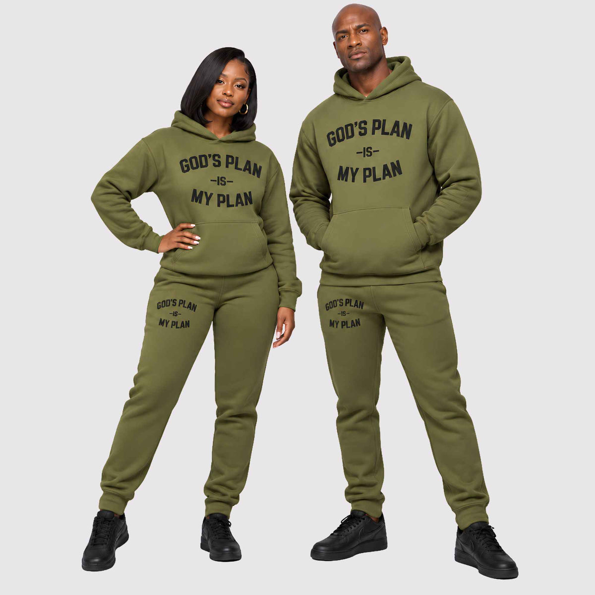 God's Plan My Plan Soldier Jogger Set