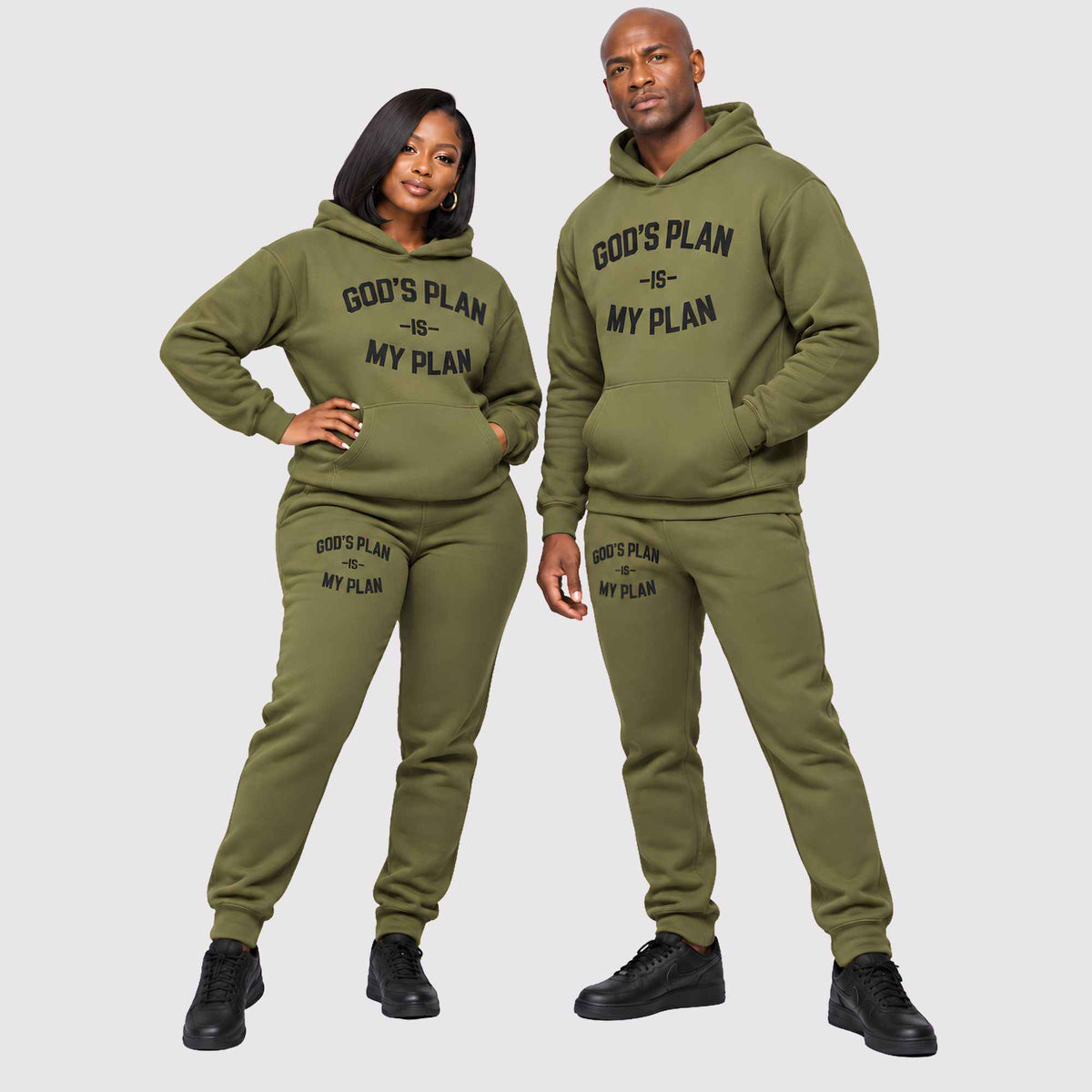 God's Plan My Plan Soldier Jogger Set