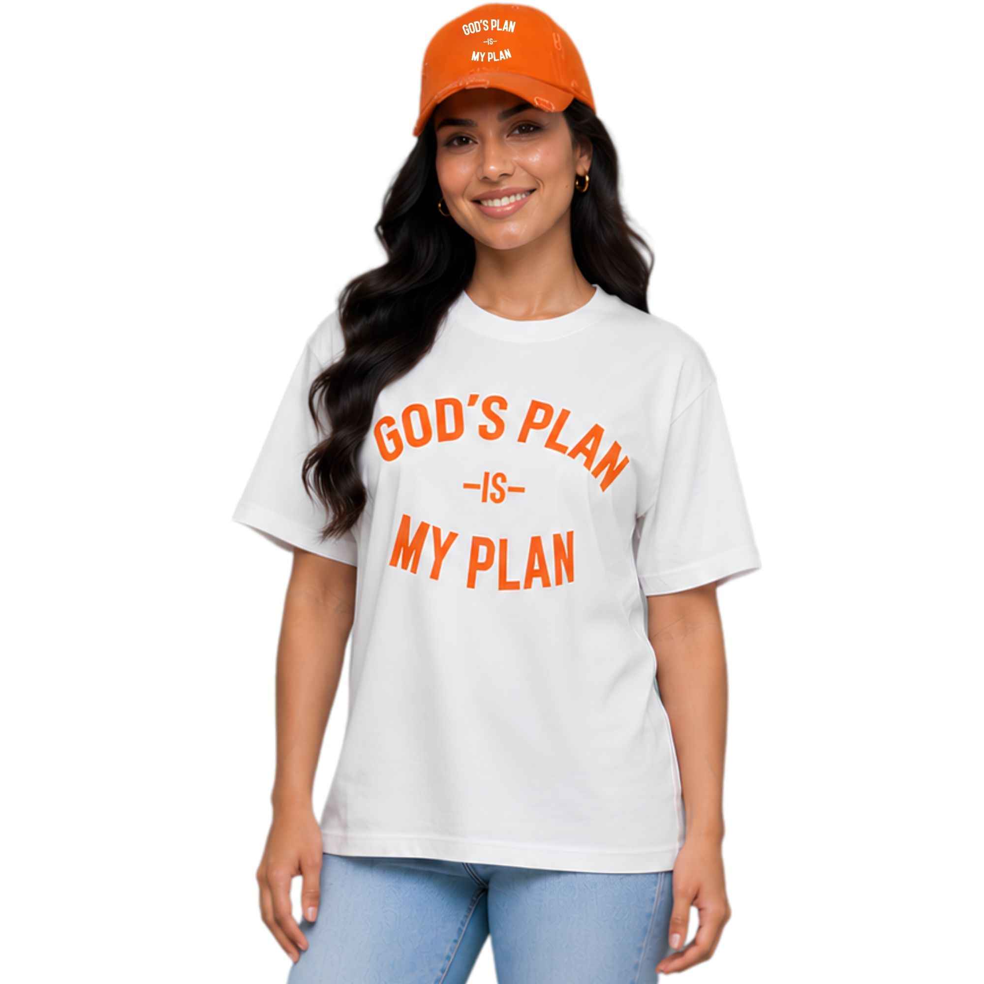 God's Plan My Plan T-Shirt & Hat Bundle Harvest