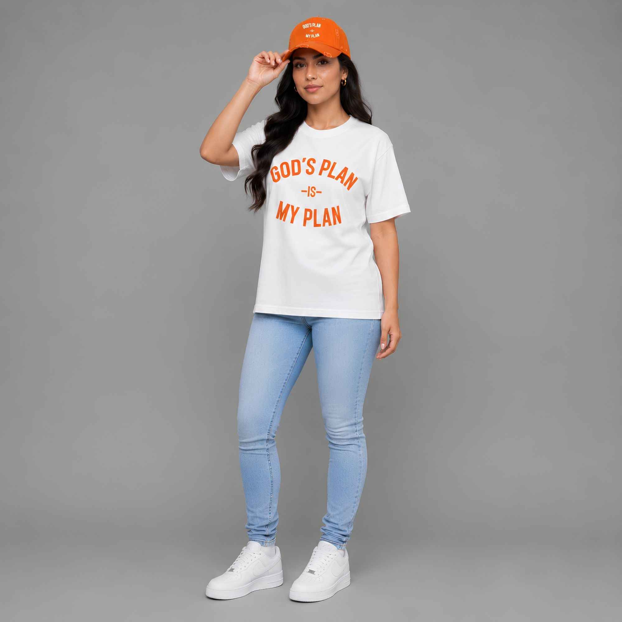 God's Plan My Plan T-Shirt & Hat Bundle Harvest