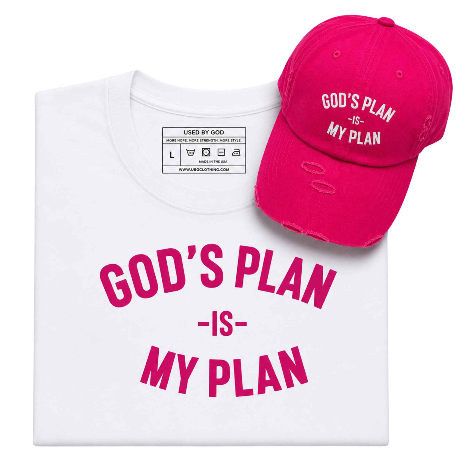 God's Plan My Plan T-Shirt & Hat Bundle Peace