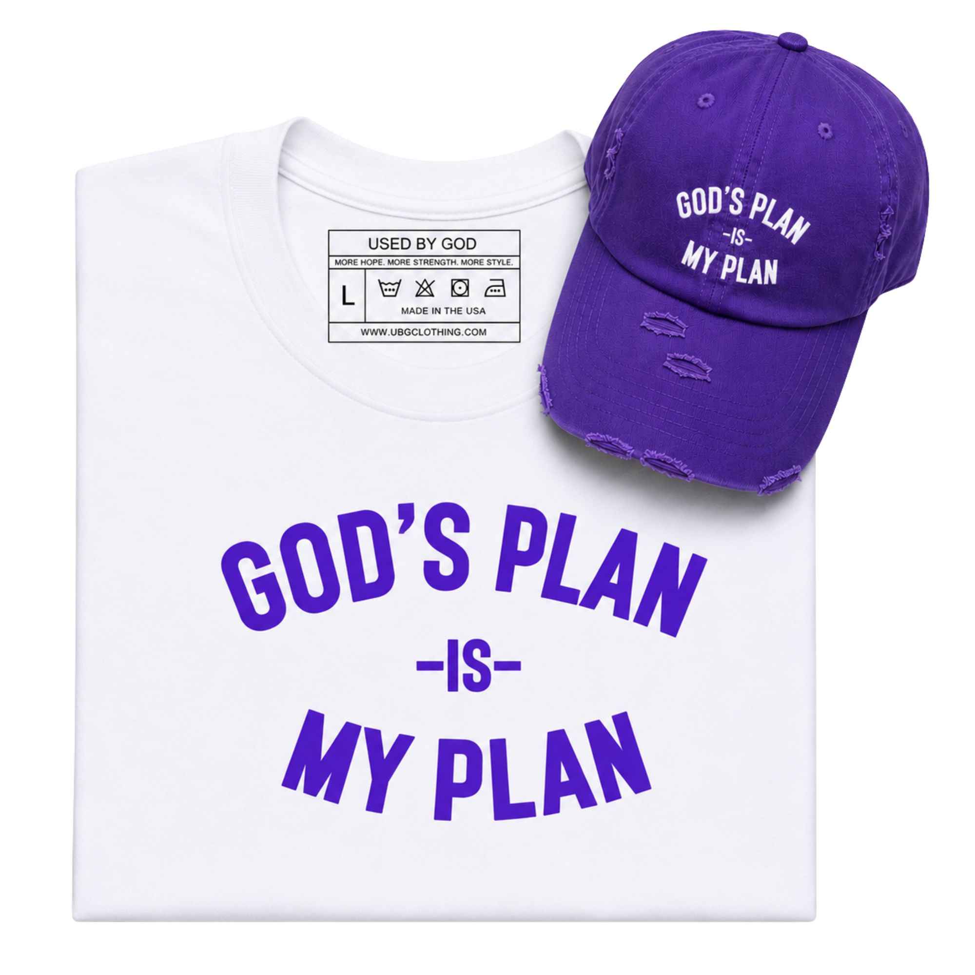 God's Plan My Plan T-Shirt & Hat Bundle Worship