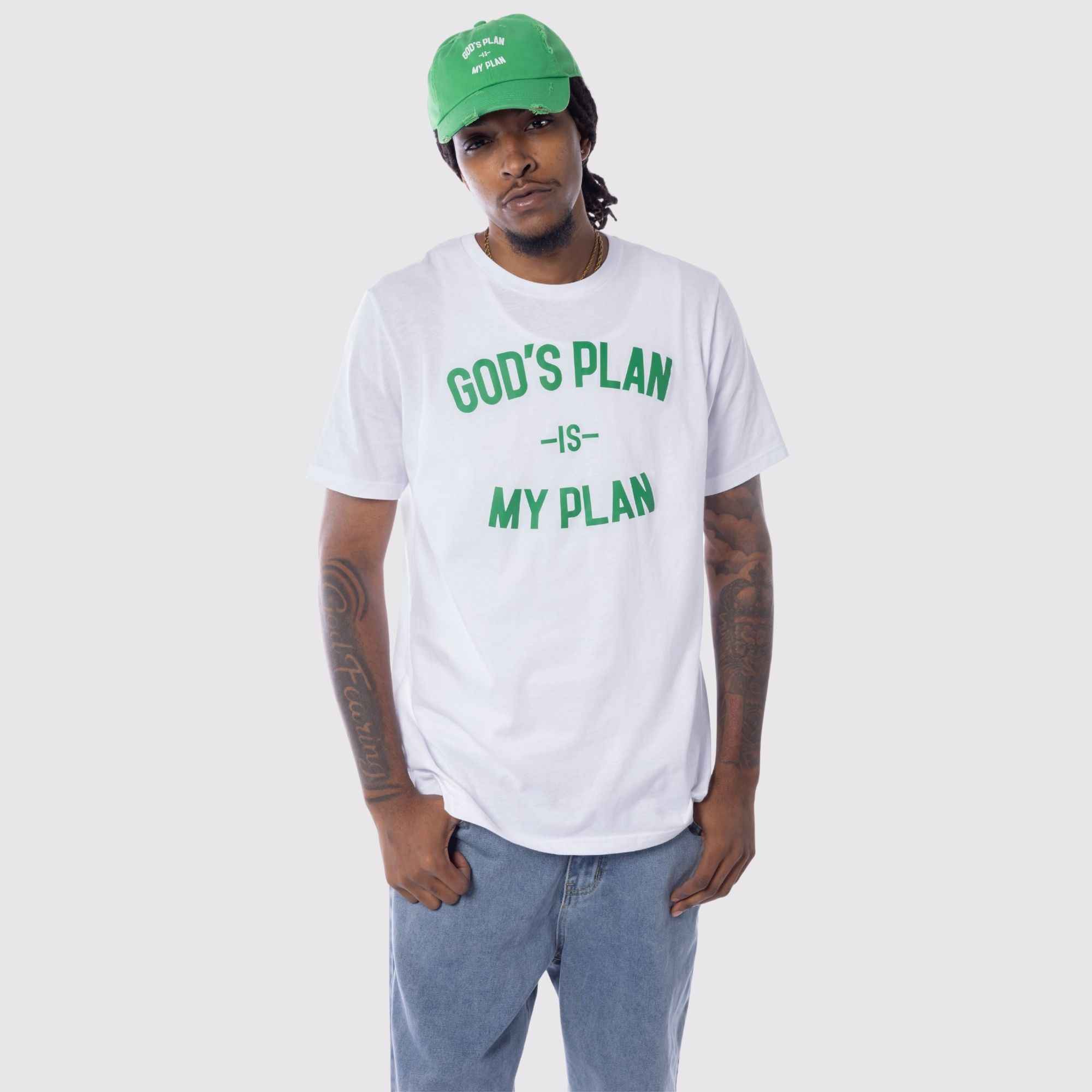 God's Plan My Plan T-Shirt & Hat Bundle Wisdom