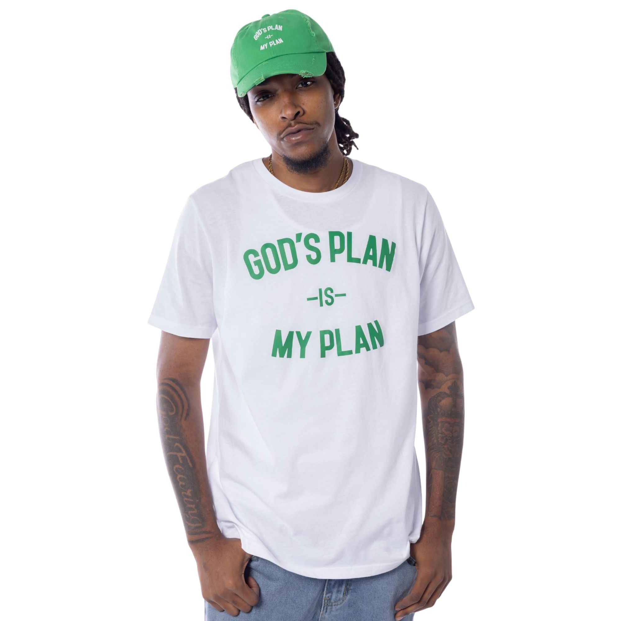 God's Plan My Plan T-Shirt & Hat Bundle Wisdom