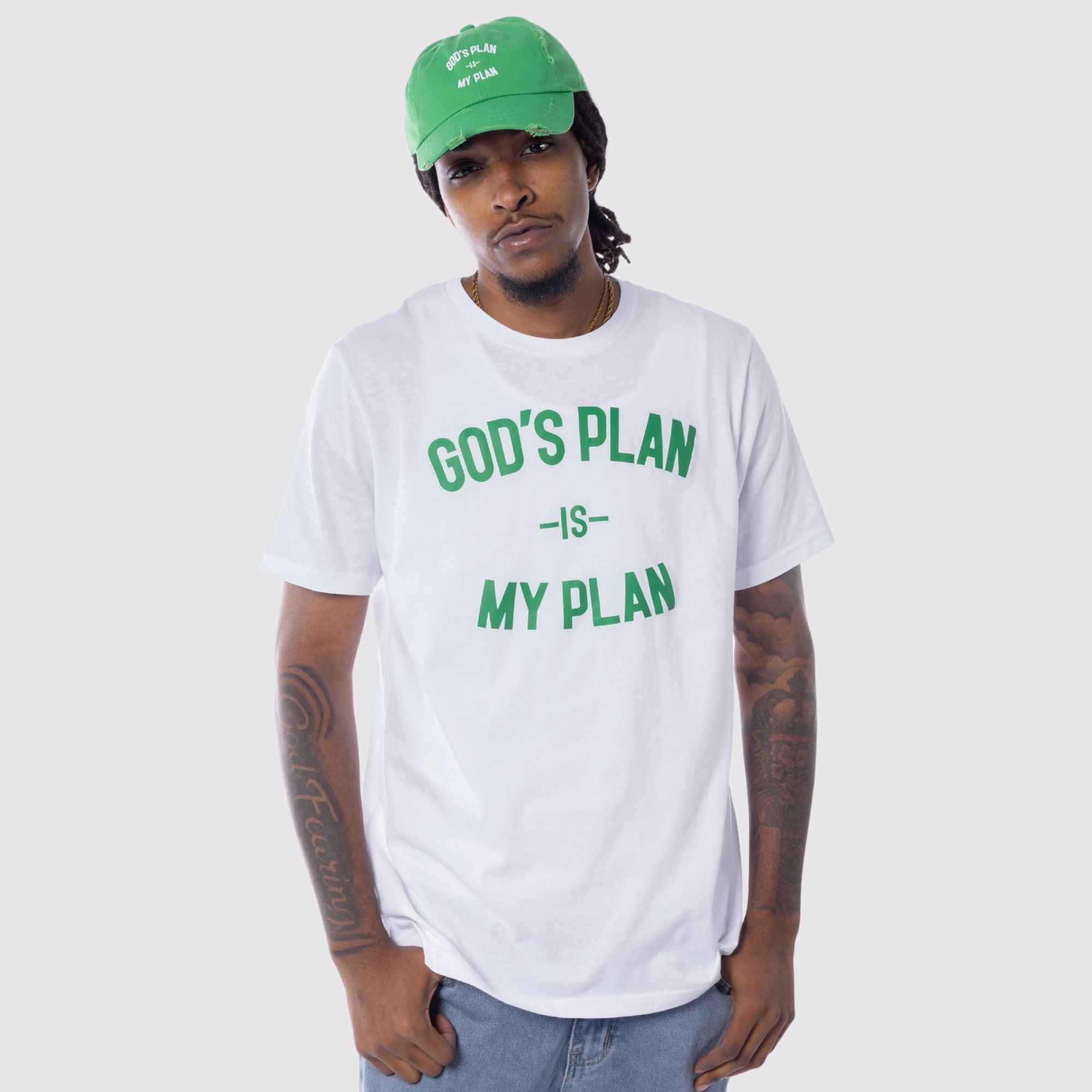 God's Plan My Plan T-Shirt & Hat Bundle Wisdom