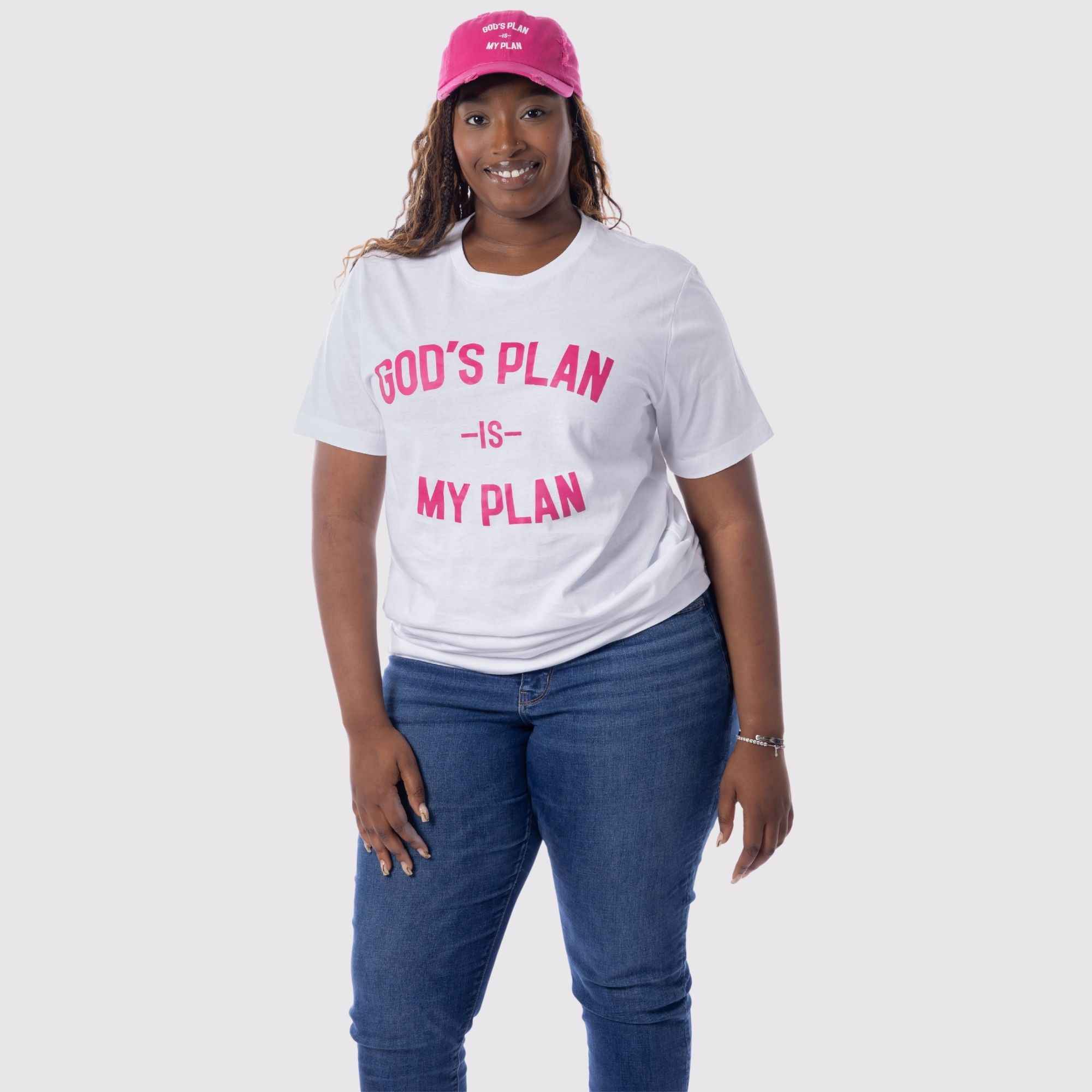God's Plan My Plan T-Shirt & Hat Bundle Peace