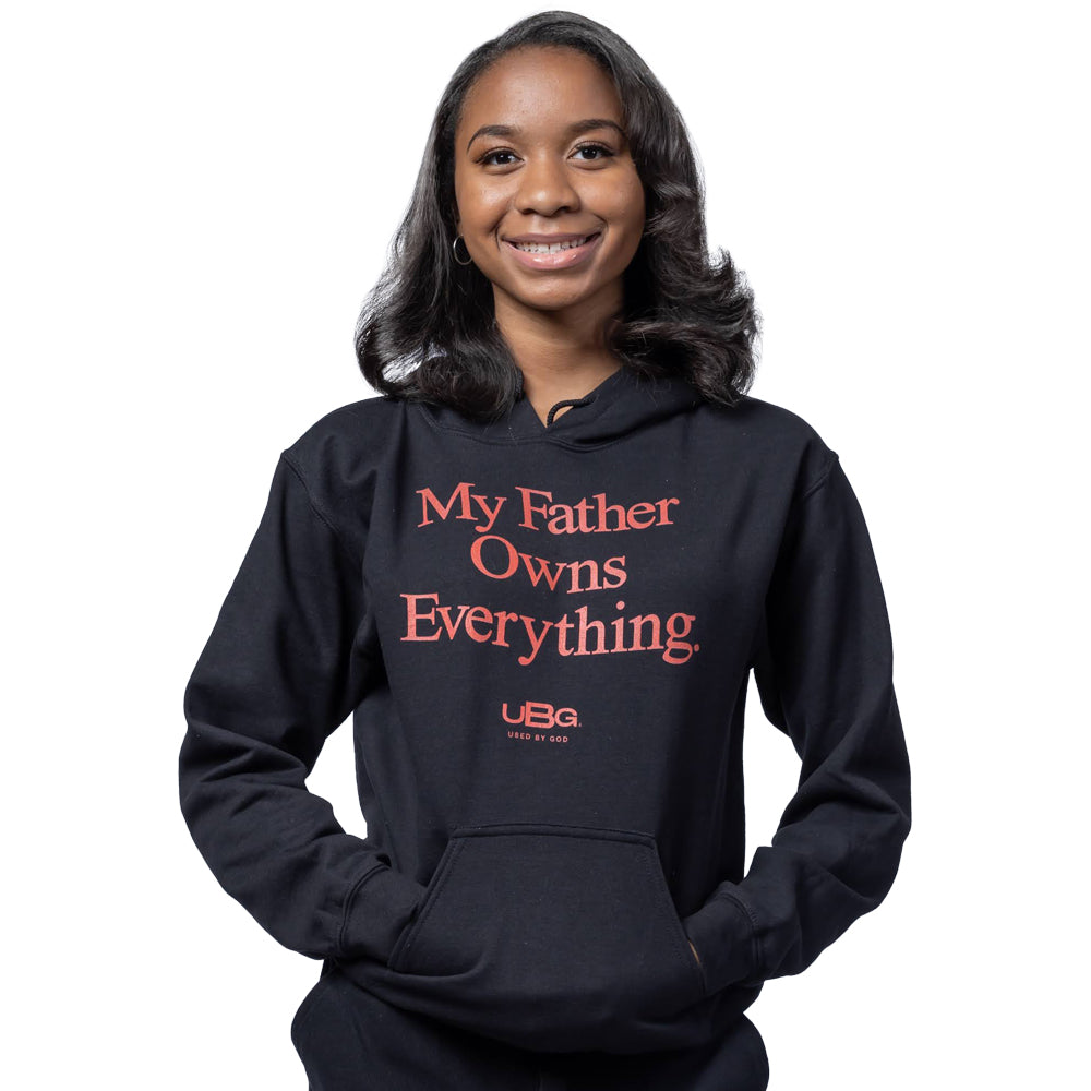 My Father Owns Everything Fire Hoodie, Used By God, Used By God Clothing, Christian Apparel, Christian Hoodies, Christian Clothing, Christian Shirts, God Shirts, Christian Sweatshirts, God Clothing, Jesus Hoodie, christian clothing t shirts, Jesus Clothes, t-shirts about jesus, hoodies near me, Christian Tshirts, God Is Dope, Art Of Homage, Red Letter Clothing, Elevated Faith, Active Faith Sports, Beacon Threads, God The Father Apparel