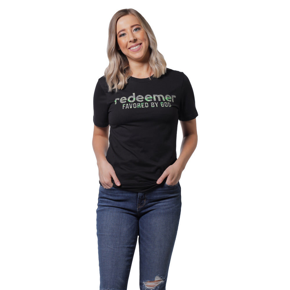 Redeemer Favored By God Camo Tee