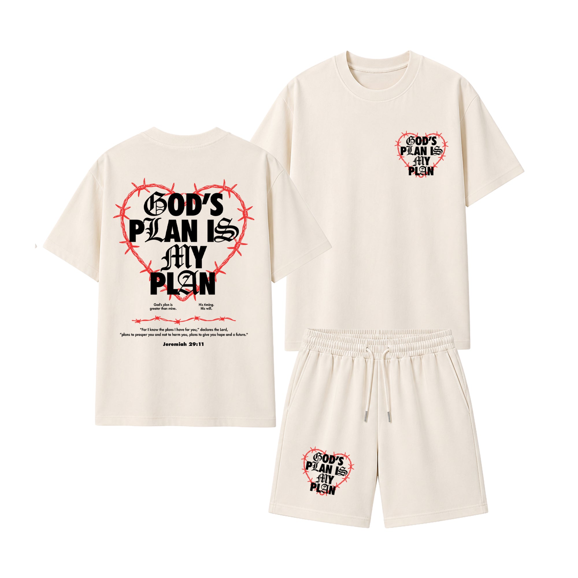 Covered By Grace God's Plan Fire Short Set