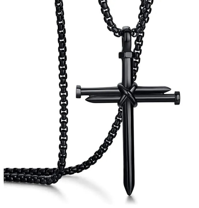 Cross Nail Pendant Necklace