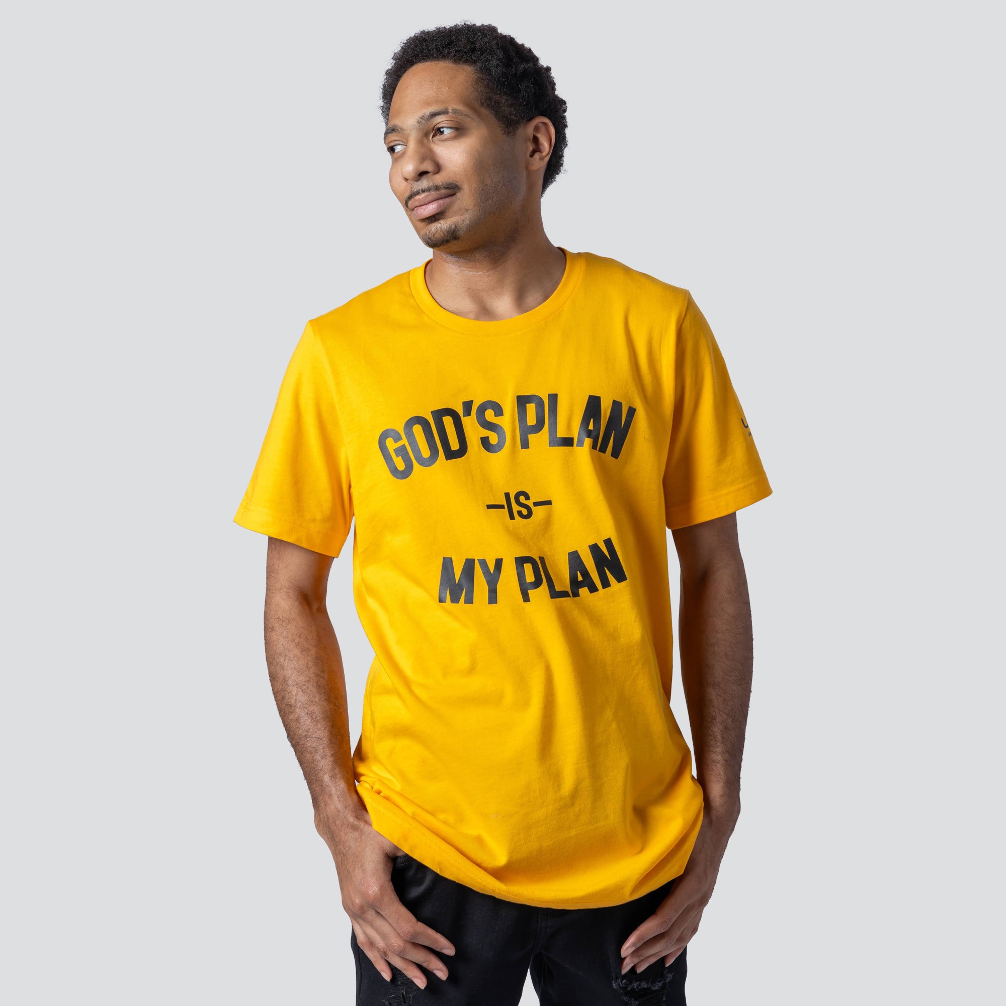 God's Plan My Plan Gold Tee