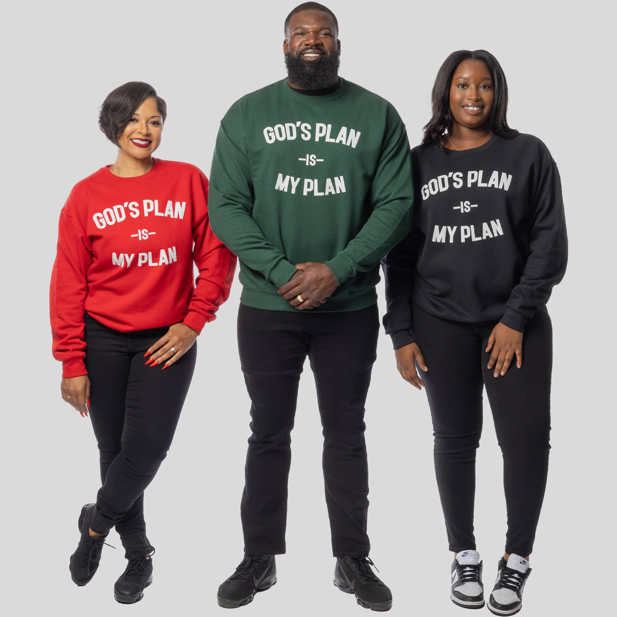 3 Crewneck Bundle God's Plan My Plan