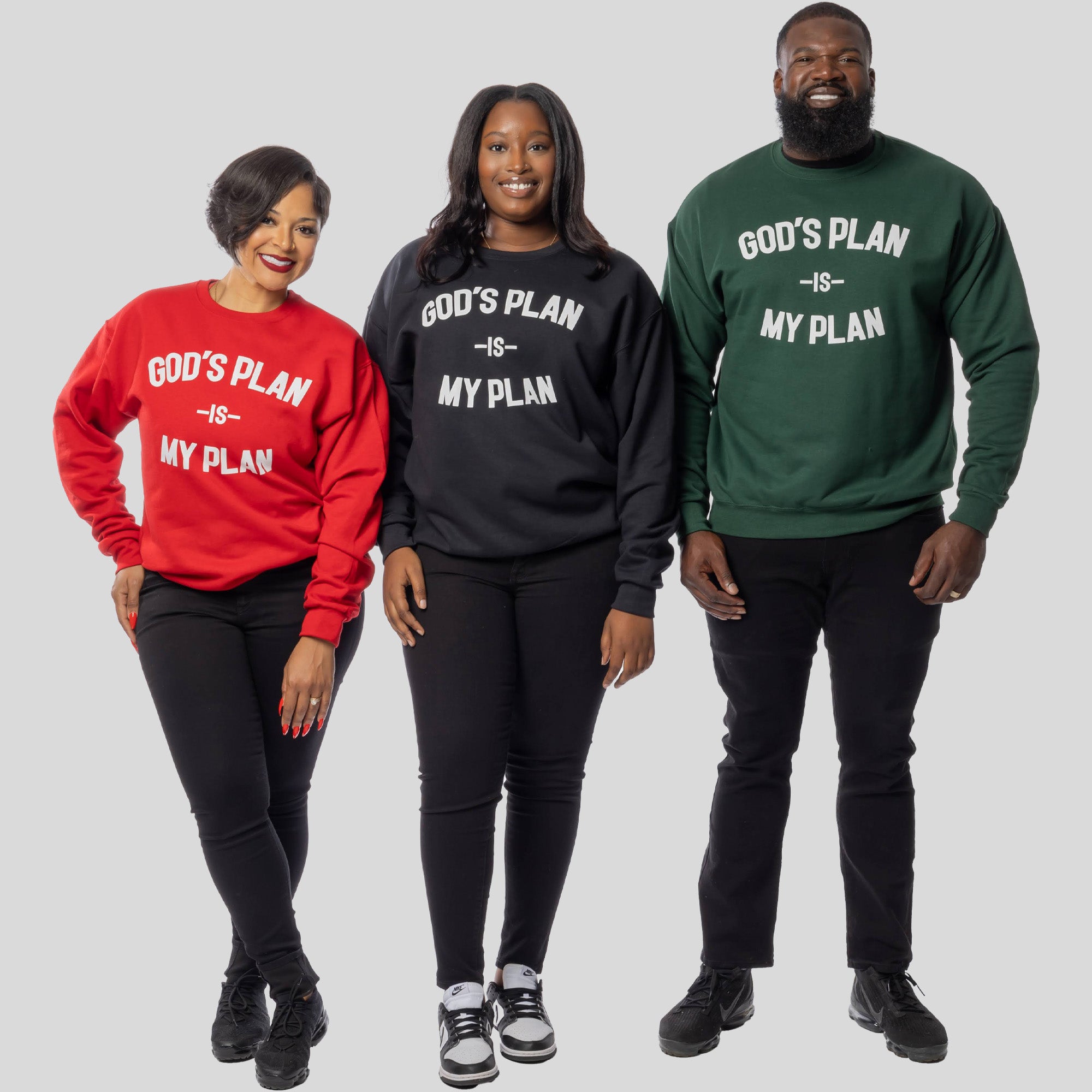 3 Crewneck Bundle God's Plan My Plan