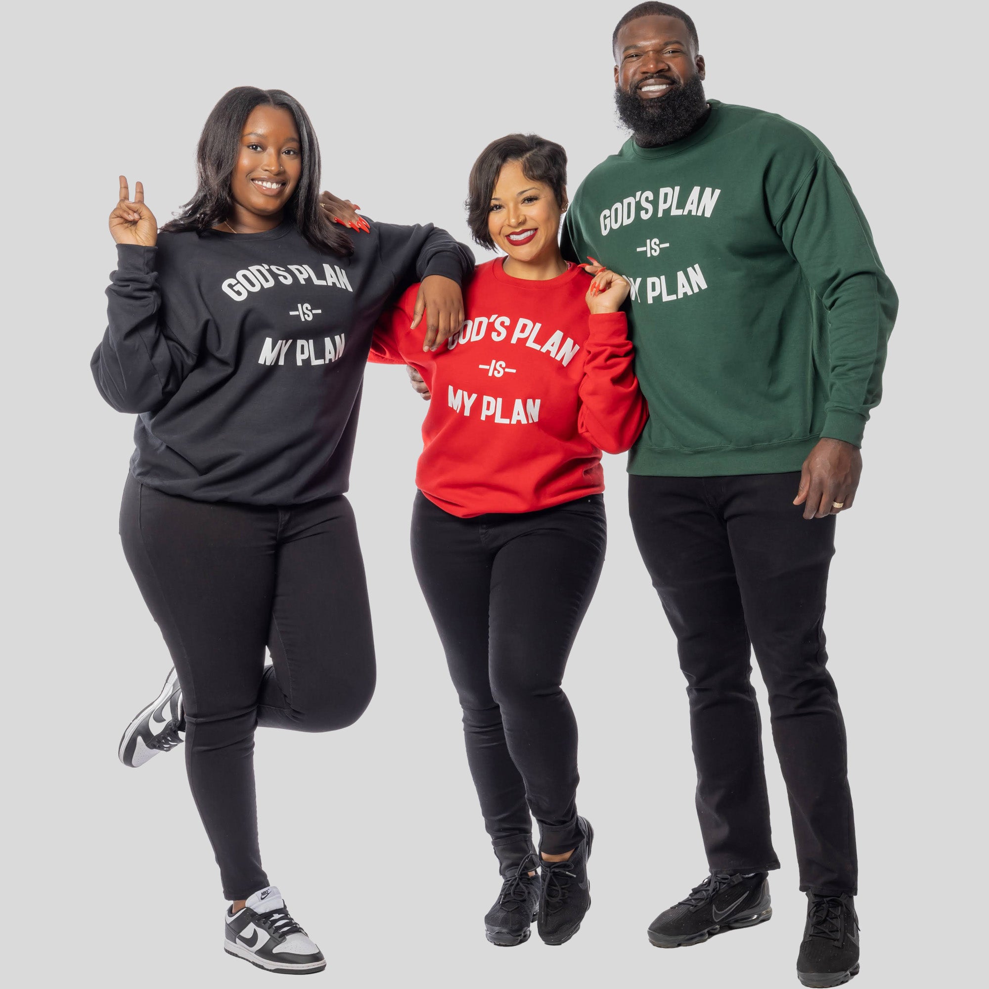 3 Crewneck Bundle God's Plan My Plan
