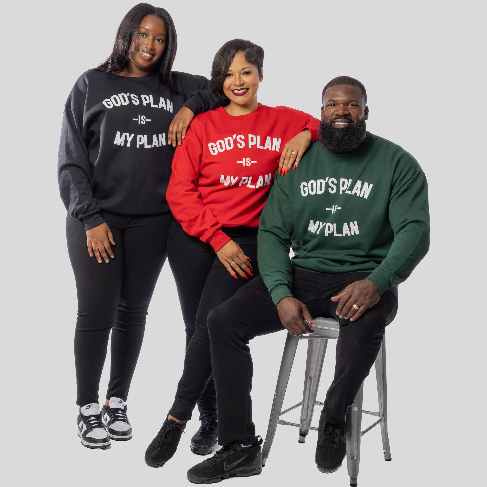 3 Crewneck Bundle God's Plan My Plan