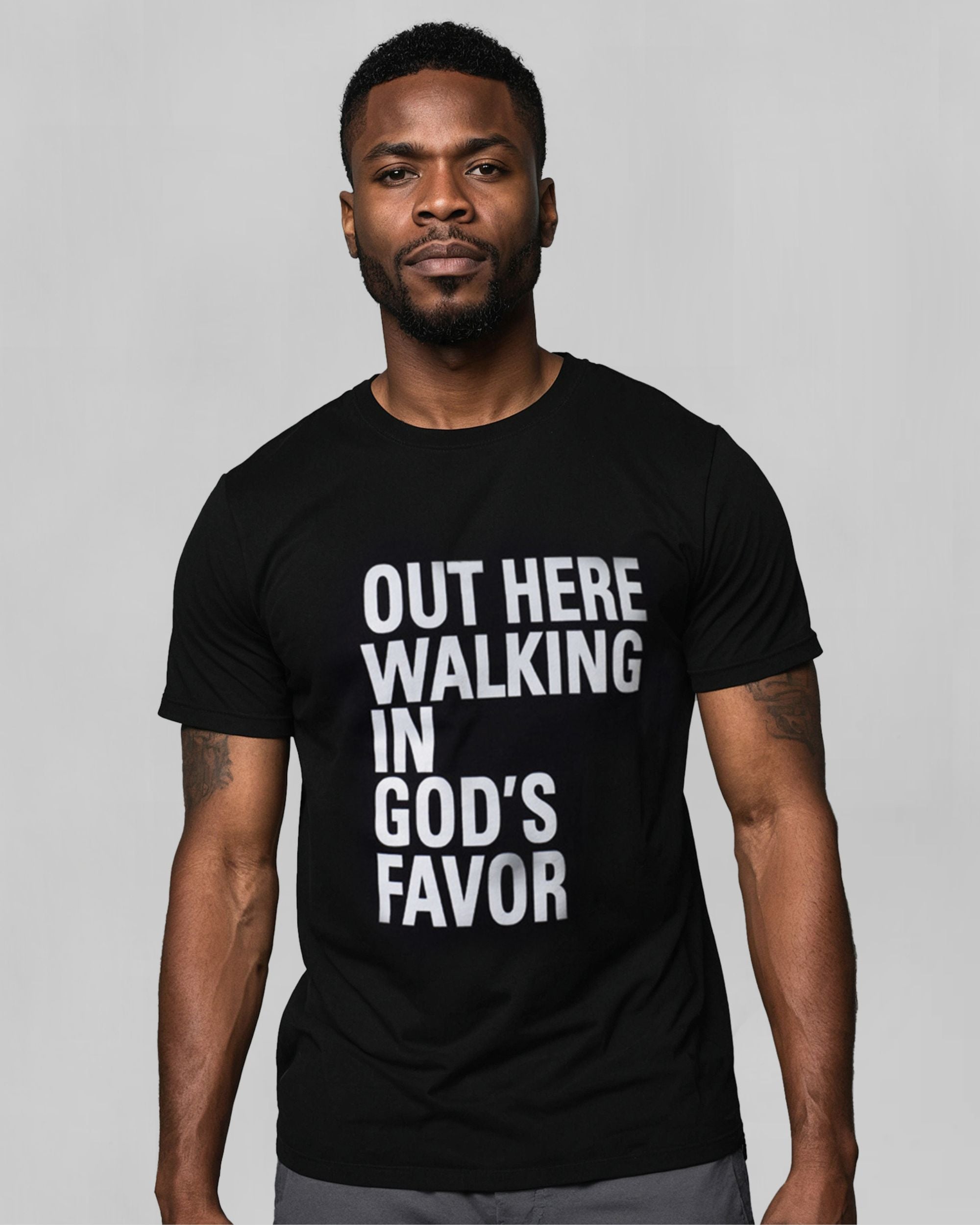 Walking In God's Favor Original Tee (Black)