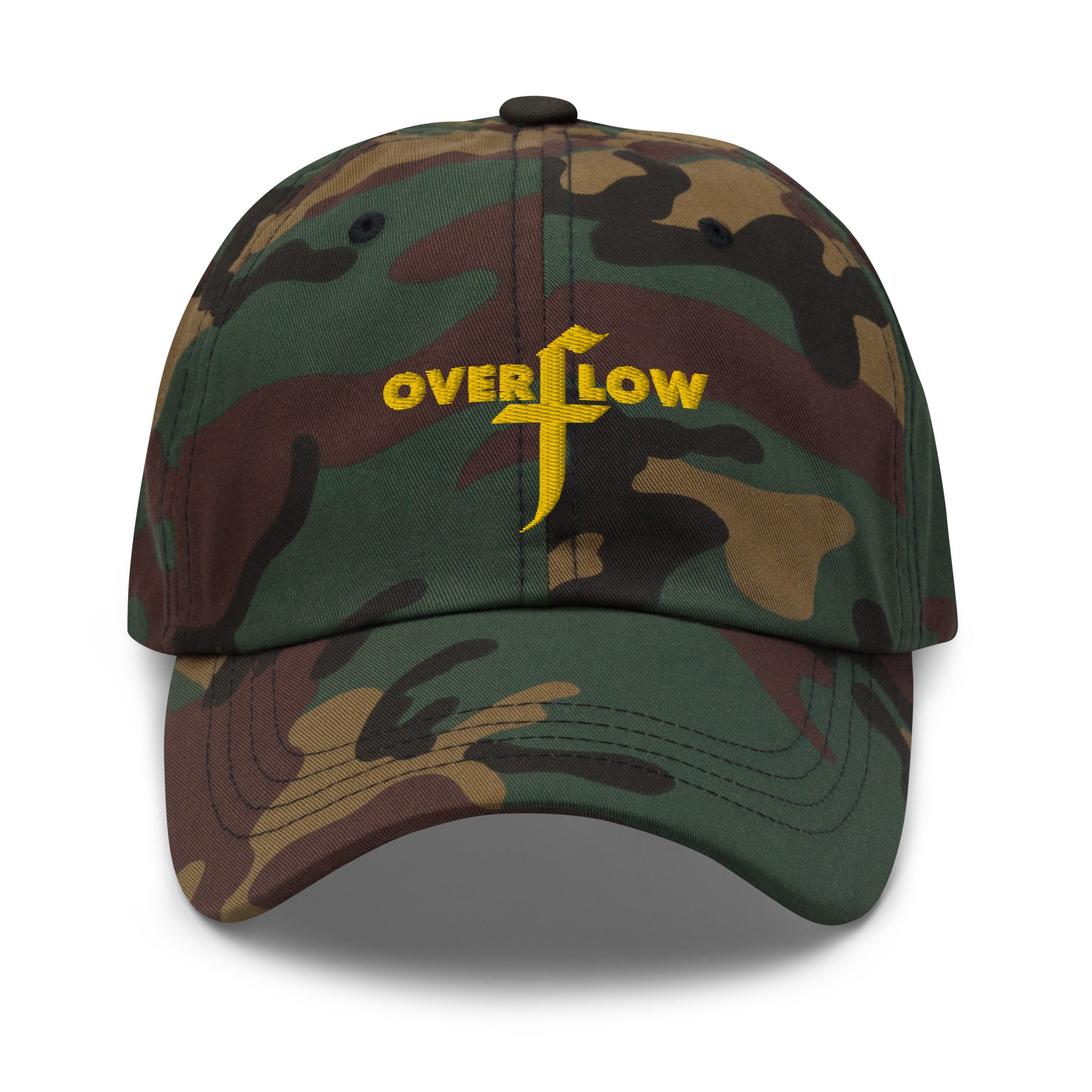 overflow, christian hat, used by god, god is dope, active faith sports, art of homage, christian apparel, elevated faith