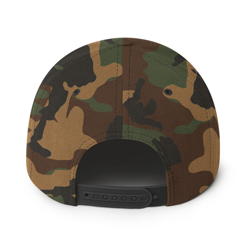 God's Plan My Plan Camo Snapback Hat (White)