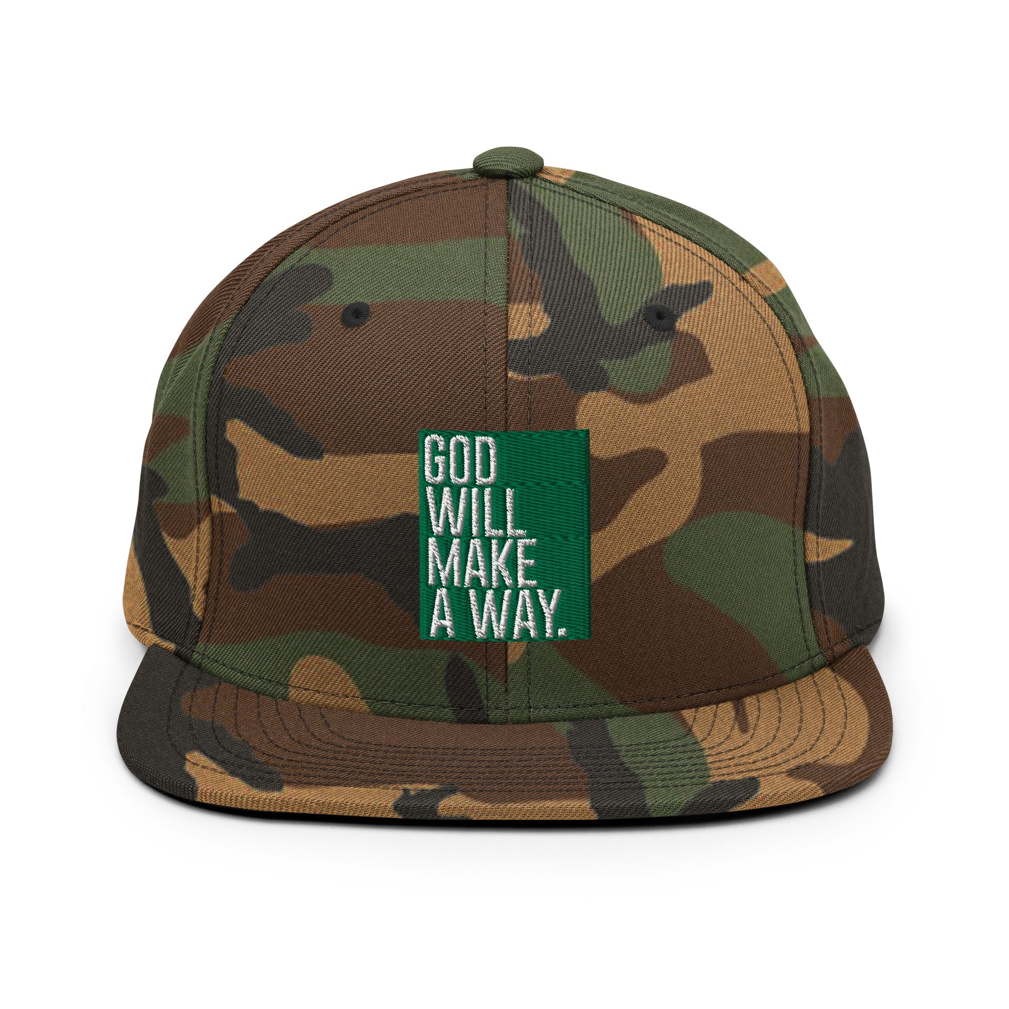 God Will Make A Way Camo Snapback Hat