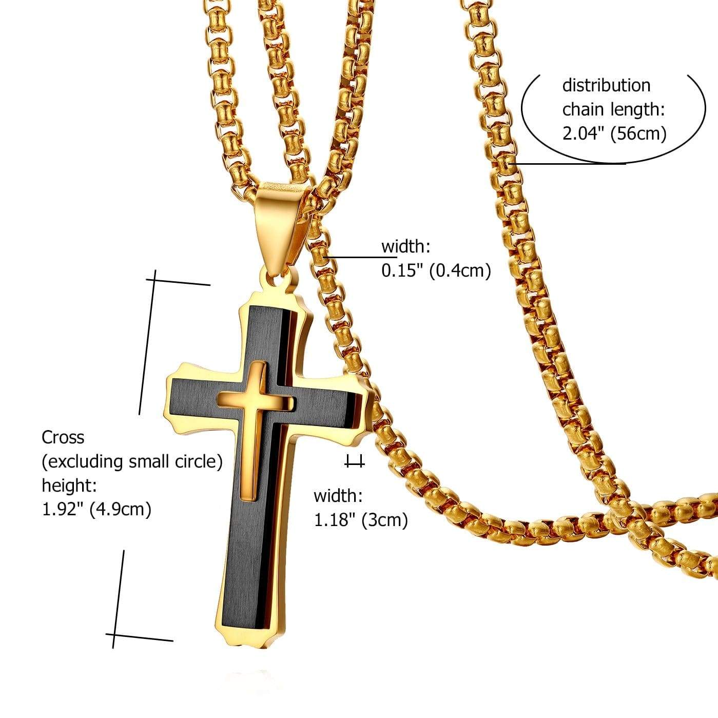 Boniskiss Stainless Steel Easter Cross Necklace - Used by God Clothing