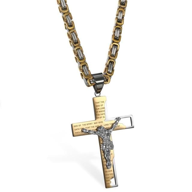 Jewelry Gold Boniskiss Cross Crucifix Necklace christian clothing brand christian tees christian apparel christian shirts christian tshirts faith hoodies christian hoodies used by god clothing favored by god clothing christian clothing faith apparel christian shirts christian tshirts favored by god favored by god clothing used by god clothing christian jewelry christian gifts christian apparel for women christian apparel for men faith over fear christian tank tops christian sportswear christian activewear