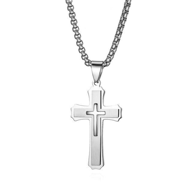 Boniskiss Stainless Steel Easter Cross Necklace - Used by God Clothing