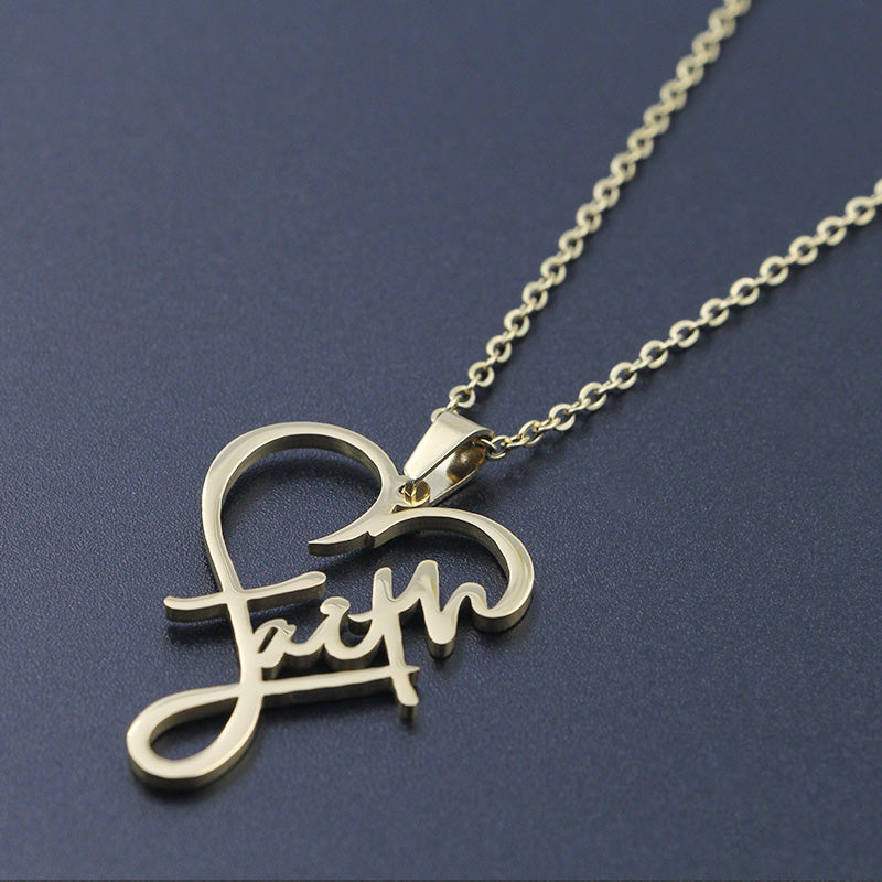 Faith Heart Necklace