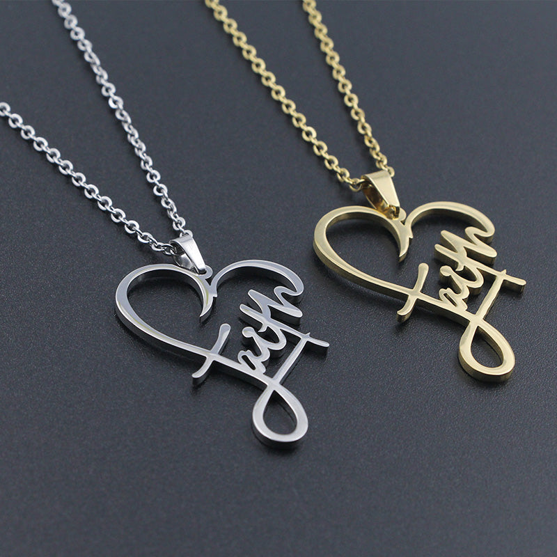 Faith Heart Necklace