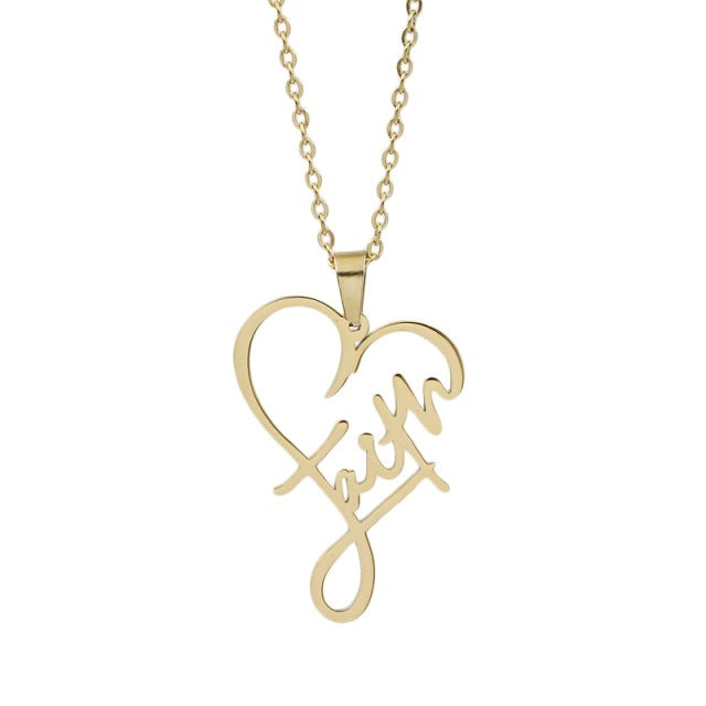 Faith Heart Necklace