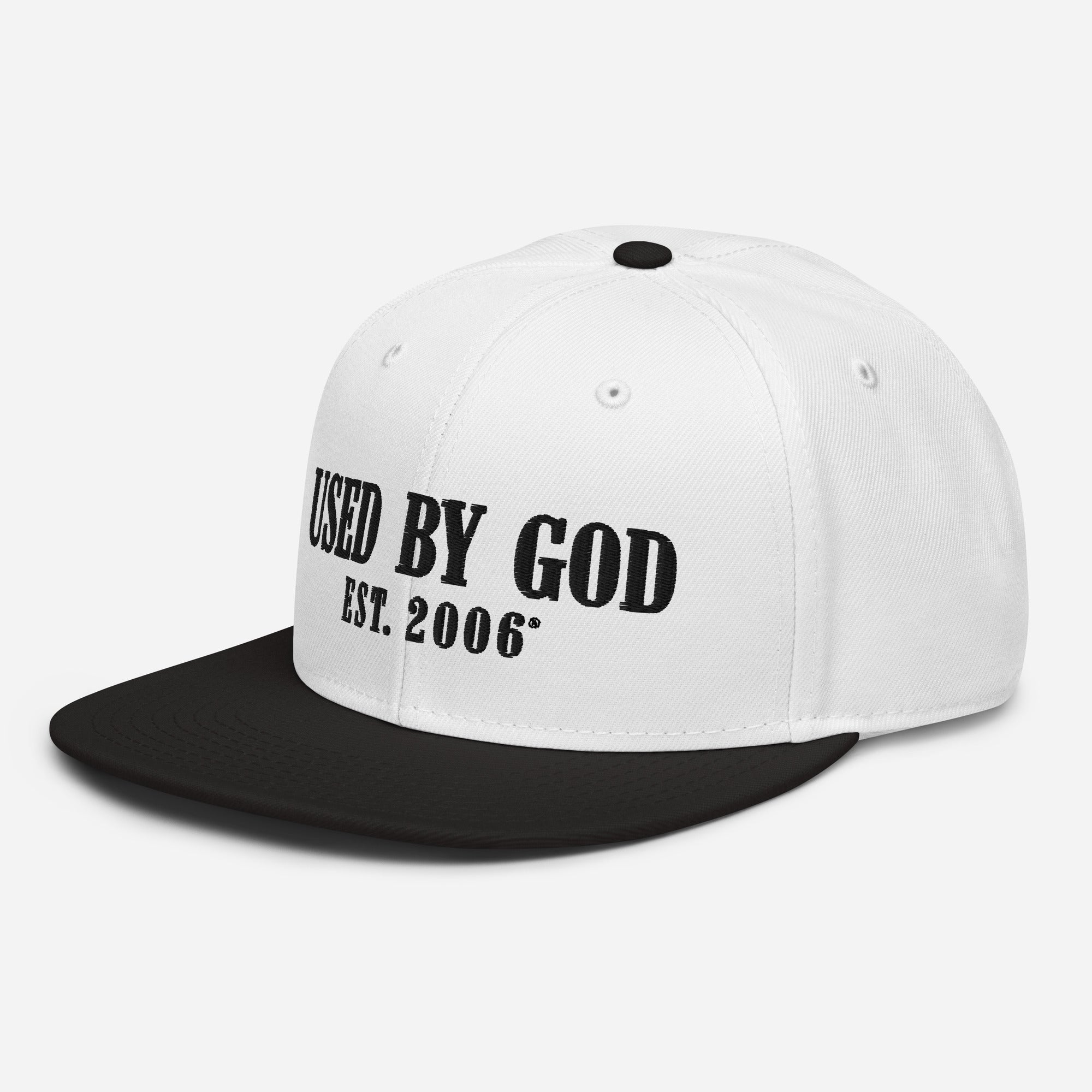 Used By God Est. 2006 BW Snapback Hat