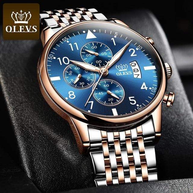 OLEVS Stainless Steel Quartz Men's Watch - Used by God Clothing