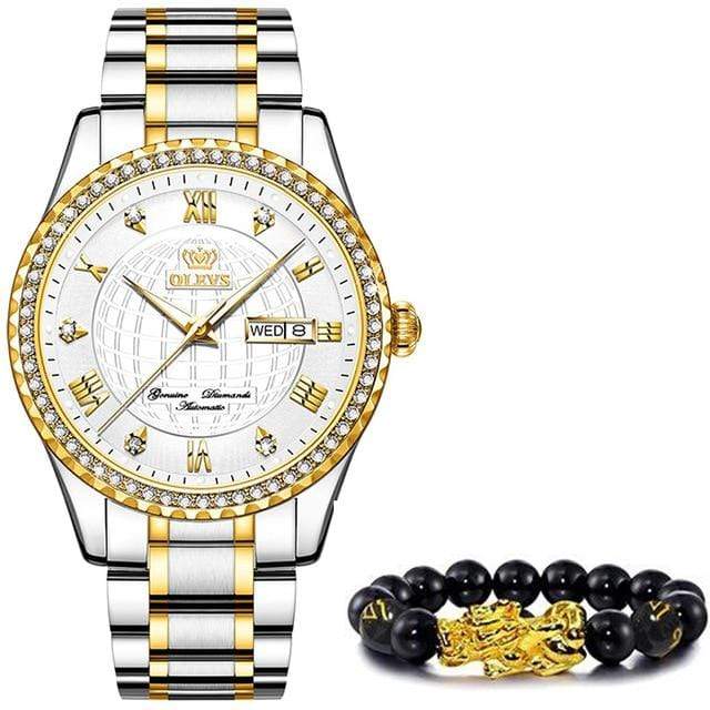 OLEVS Mechanical Luxury Automatic Diamond Sport Men's Watch - Used by God Clothing