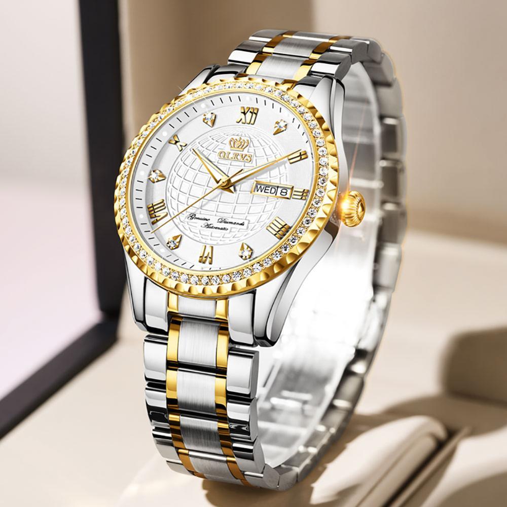 OLEVS Mechanical Luxury Automatic Diamond Sport Men's Watch - Used by God Clothing